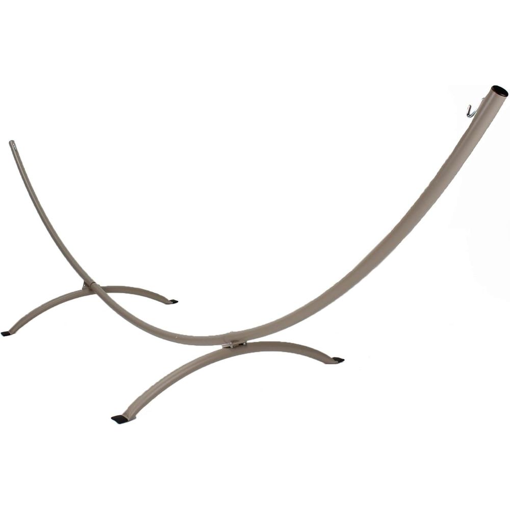 Hammock With Stand - 4,5m Stahl-Bogen-Hängemattenständer mit taupefarbenem pulverbeschichtetem E-Shield