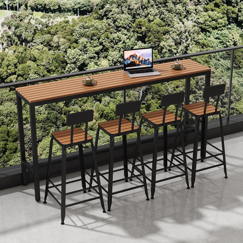 Outdoor Furniture For Cafe - Moderner Wetterfester Outdoor-Bartisch Langer Pub-Tisch für