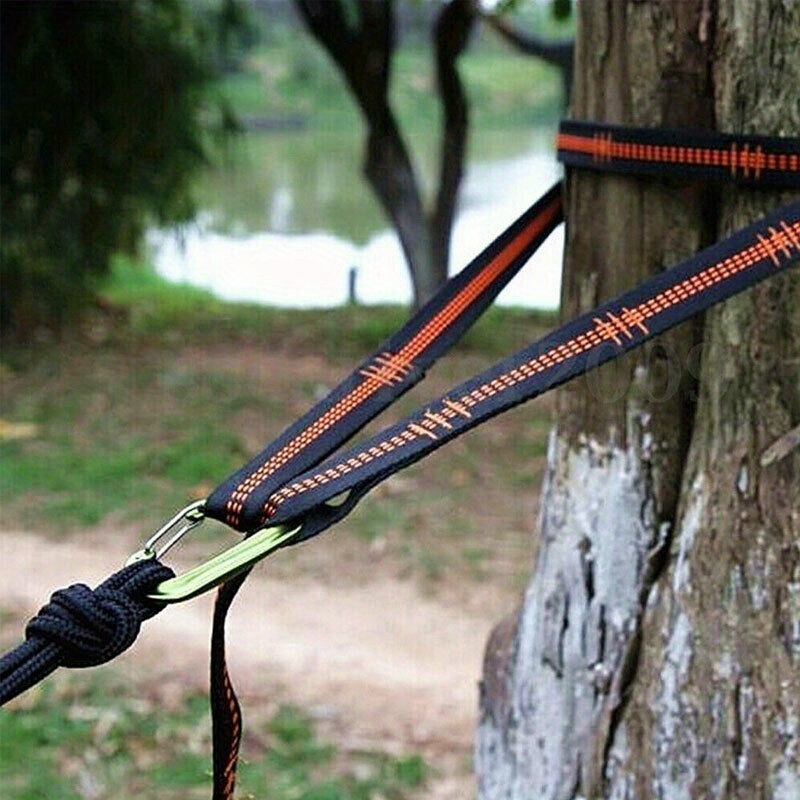 Hammock With Stand - 2/4-teilige robuste Kletterkarabinerhaken und verstellbare Nylon-Hängemattengurte