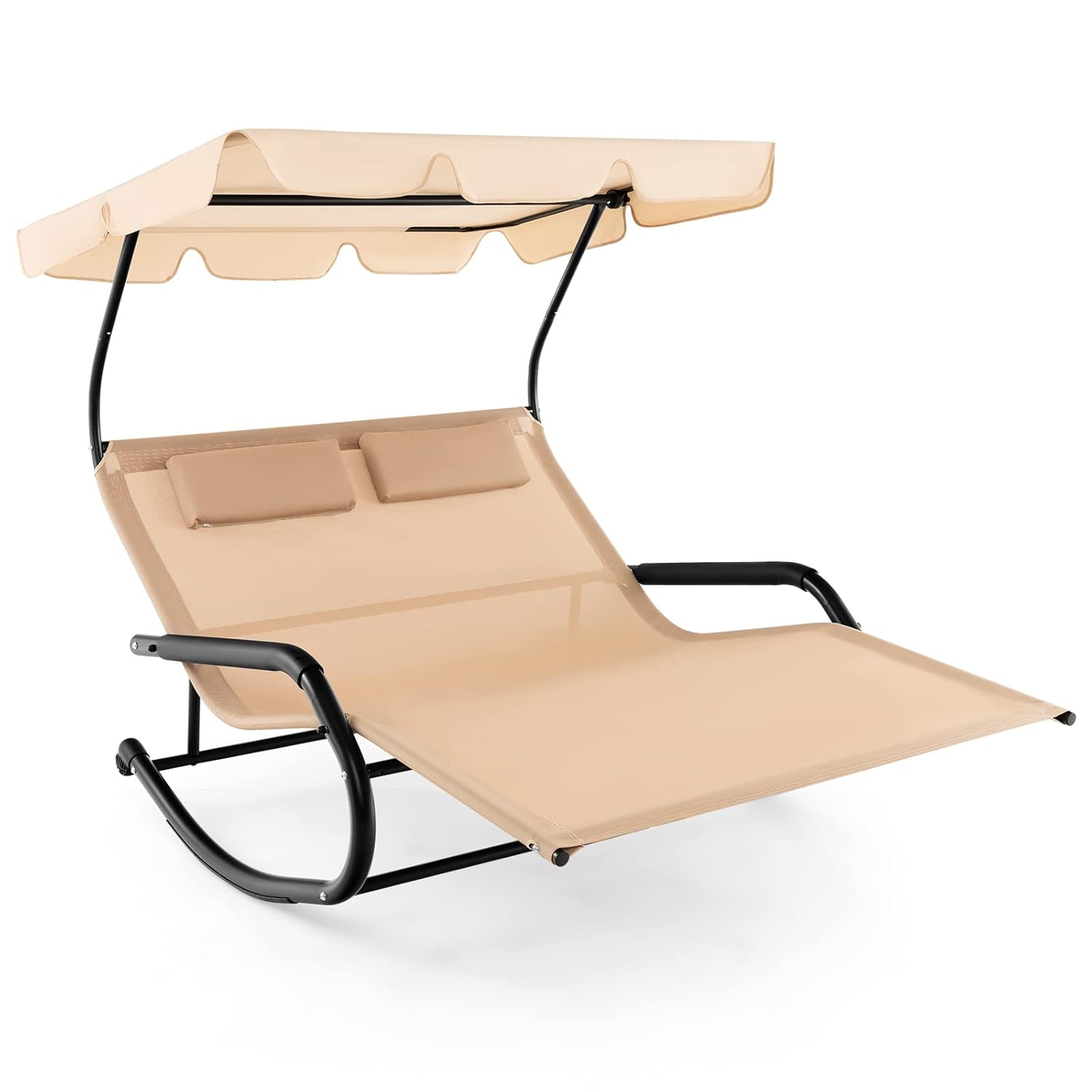 Outdoor Furniture Xl - TY-2 Personen Verstellbarer Sonnenschutz-Liegestuhl mit Abnehmbaren