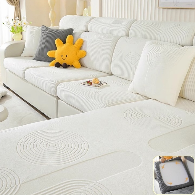 Outdoor Furniture Xl - Elastischer Jacquard-Samt Sofakissenbezug Sektionaler Couch-Sitzbezug Universeller
