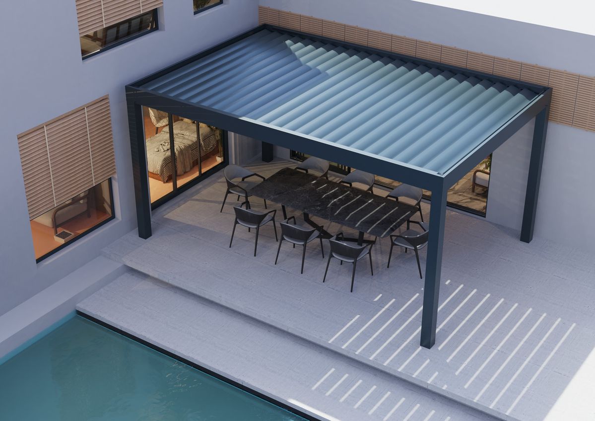 Outdoor Furniture Metal - Erschwinglicher Rechteckiger Aluminium-Pavillon für den Garten
