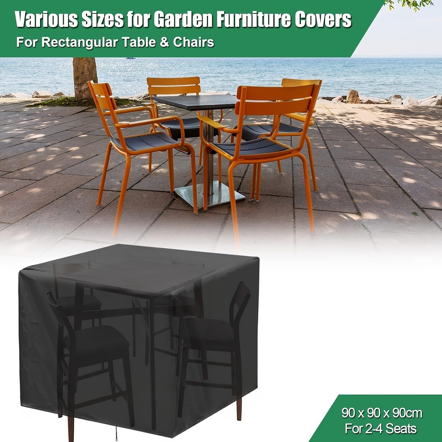 Outdoor Furniture Cover - Robuste 210D Outdoor-Gartenmöbelabdeckung - Wasserdichter Schutz