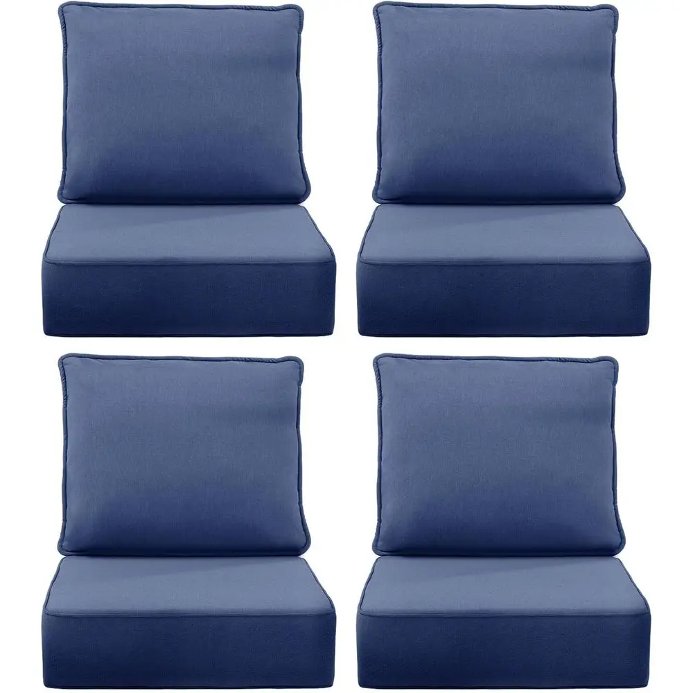 Outdoor Furniture Cushions 24 X 24 - 6 dicke Outdoor-Stuhlkissen, 24x24 Terrassenmöbel-Kissenset mit
