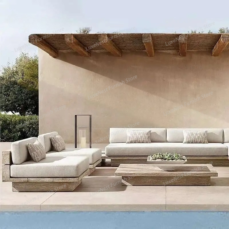 Outdoor Furniture Japanese Style - Japanischer Stil Wasserdichtes und Sonnenschutz-Gartensofa, Minimalistisches