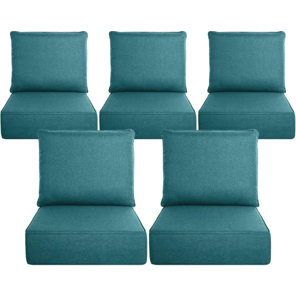 Outdoor Furniture Cushions 24 X 24 - 6-teiliges dickes Outdoor-Kissenset – 24x24, widerstandsfähige,