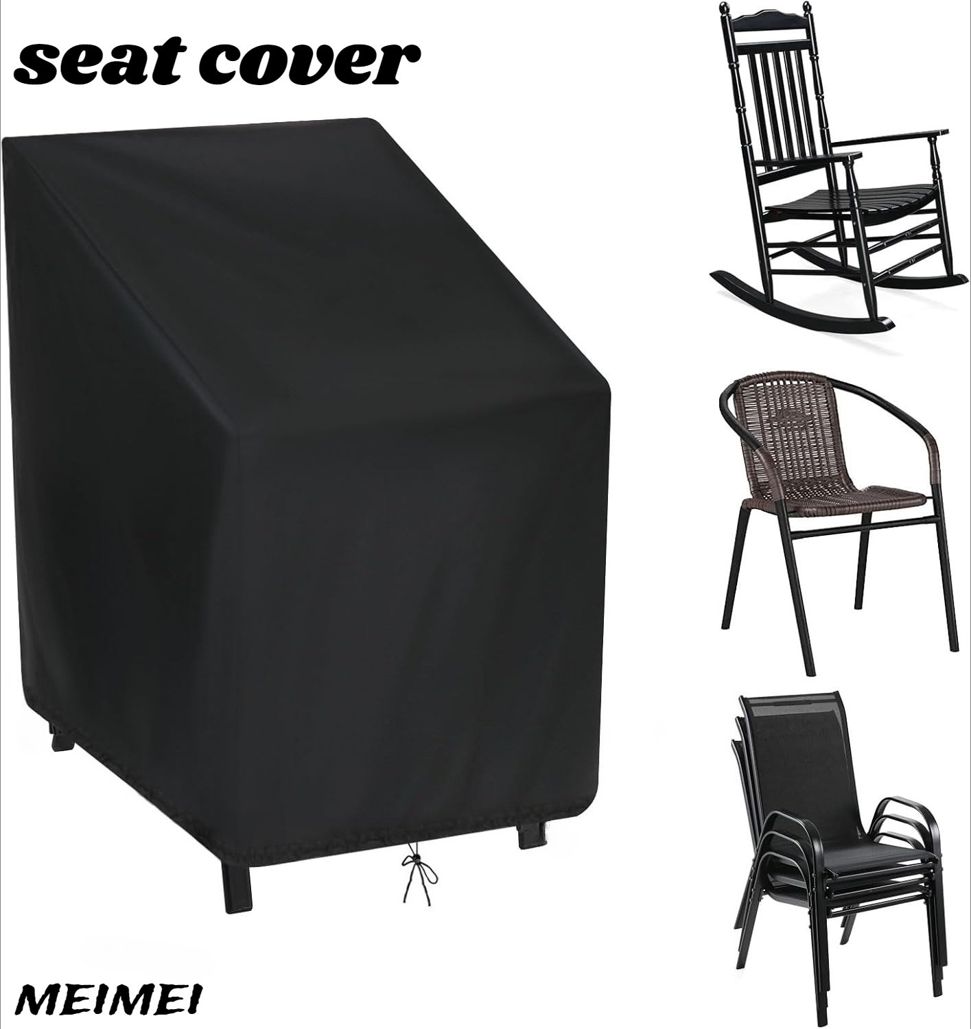 Outdoor Furniture Cover - Staubschutz für gestapelte Stuhl-Aufbewahrungstasche, Gartenmöbel-Schutz für