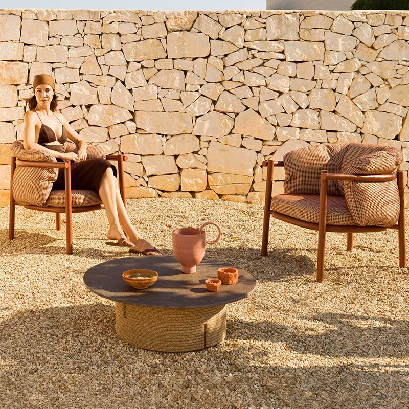 Outdoor Furniture Xl - XL Outdoor Sofa Rattan Gewebt Innenhof