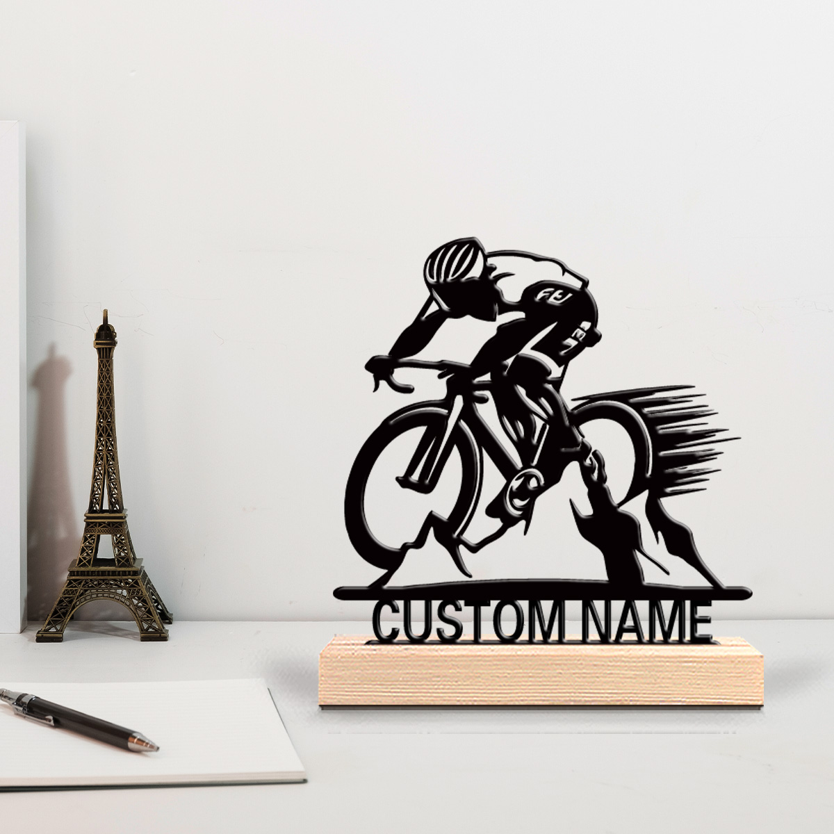 Outdoor Furniture Wooden - 1 Stück Rennrad-Fahrrad Metallstatue mit individuellem