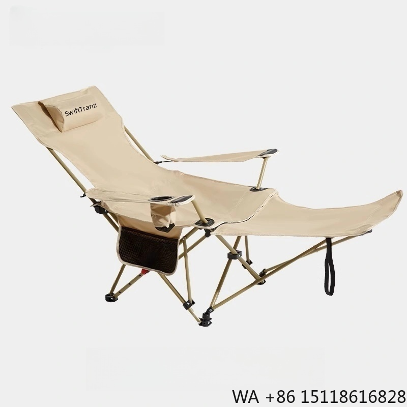 Outdoor Furniture Recliner Set - SwiftTranz Tragbarer Klappbarer Campingstuhl aus Stahl