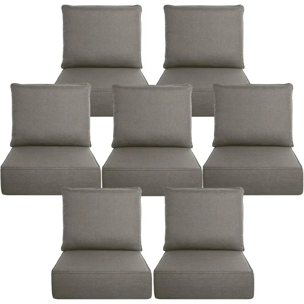 Outdoor Furniture Cushions 24 X 24 - 6-teiliges dickes Outdoor-Kissenset – 24x24 Zoll,