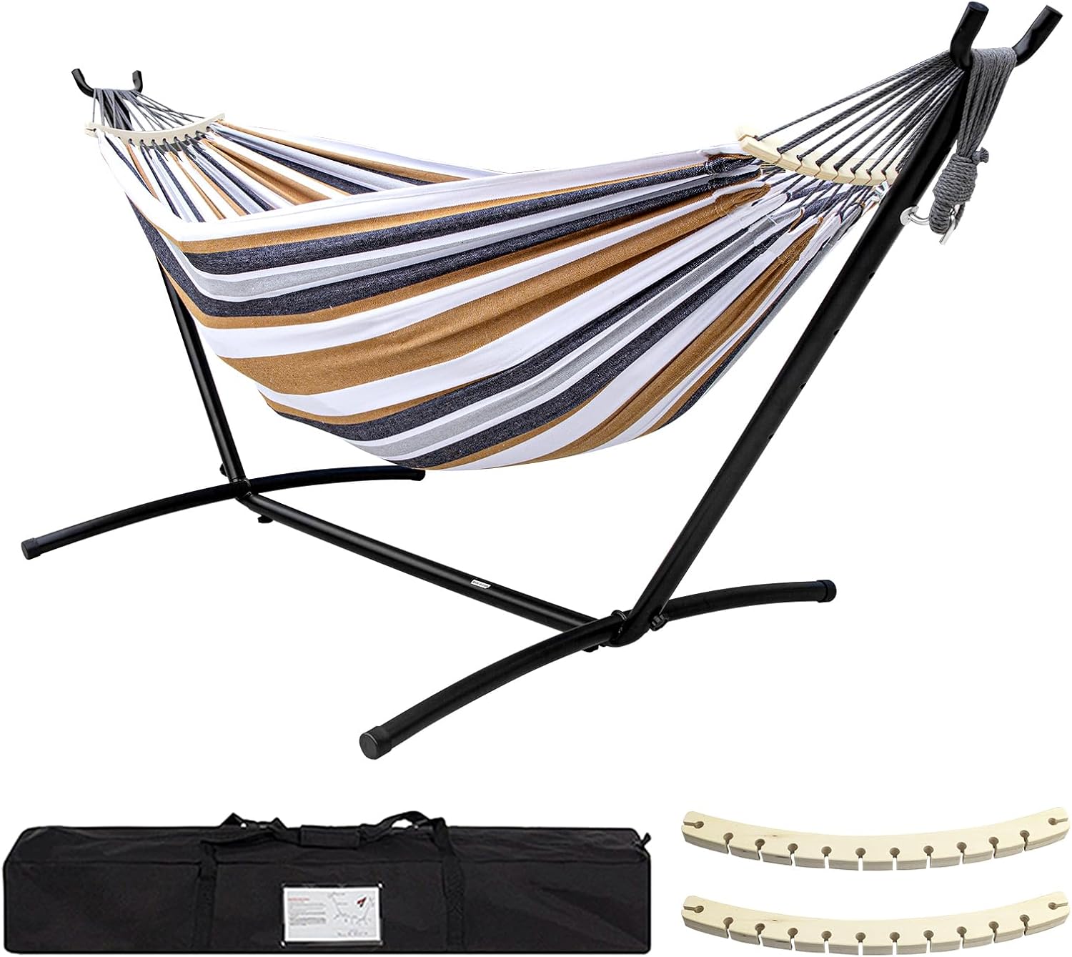 Hammock With Stand - Doppelhängematte mit Ständer, 450lb Tragfähigkeit, Stahlständer,