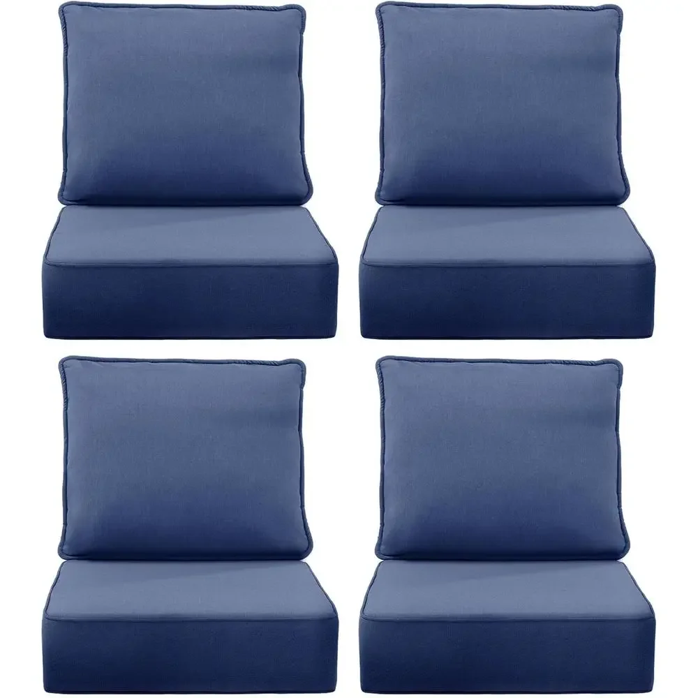 Outdoor Furniture Cushions 24 X 24 - 6 dicke Outdoor-Stuhlkissen, 24x24 Terrassenmöbel-Kissenset mit