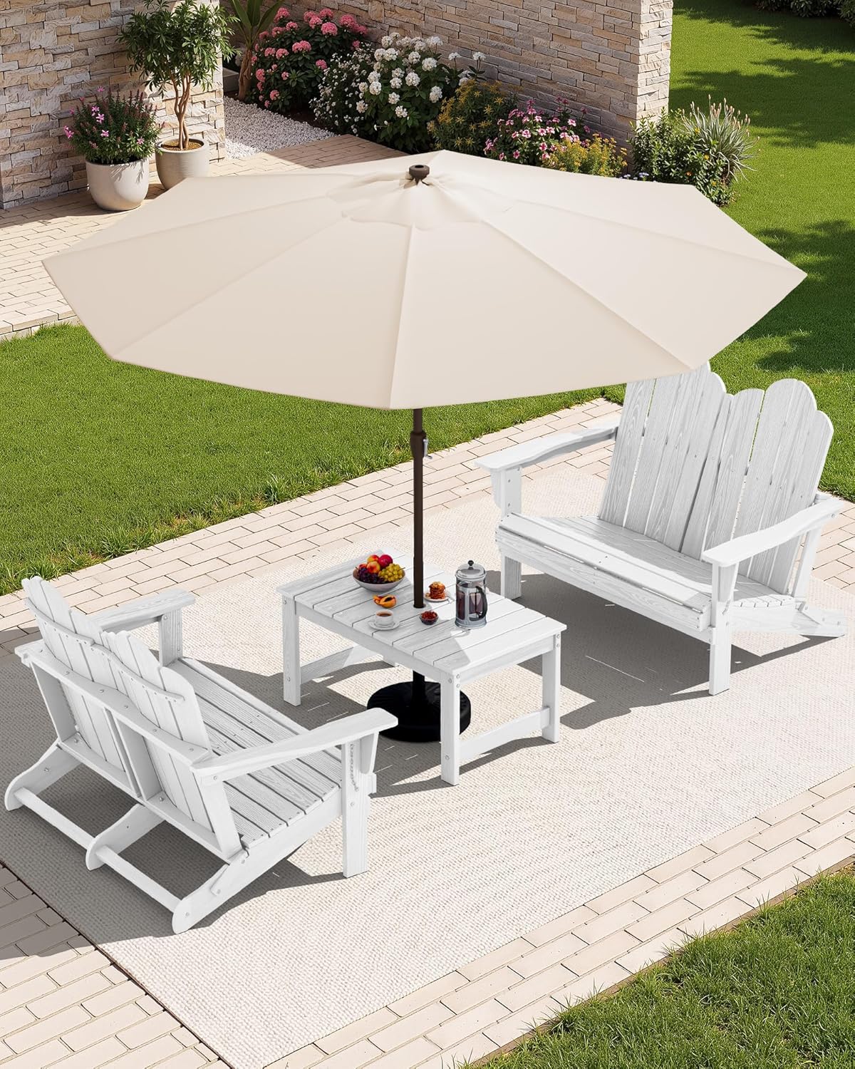 HDPE Allwetter-Klappbare Adiro – Outdoor Furniture Loveseat Bewertung und Preis