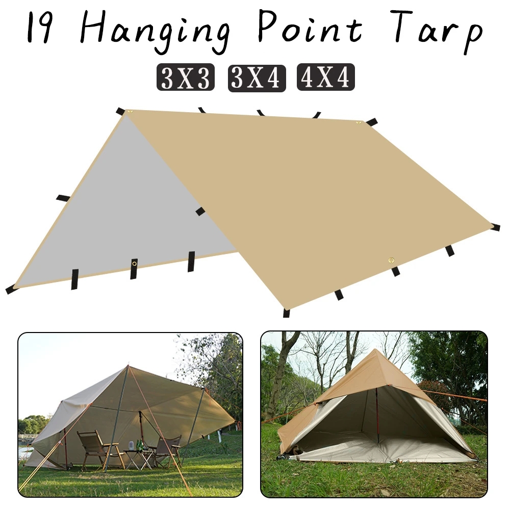 4x4m 4x3m 3x3m 19 Hänge punkte – Sun Sail Shade Bewertung und Preis