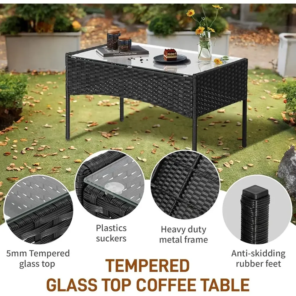 4-teiliges Outdoor-Gartenmöbel – Outdoor Furniture Loveseat Bewertung und Preis