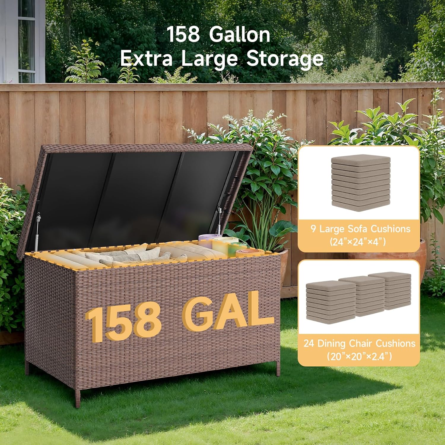 158 Gallonen XL Harz-Gartenbox – Outdoor Furniture Xl Bewertung und Preis