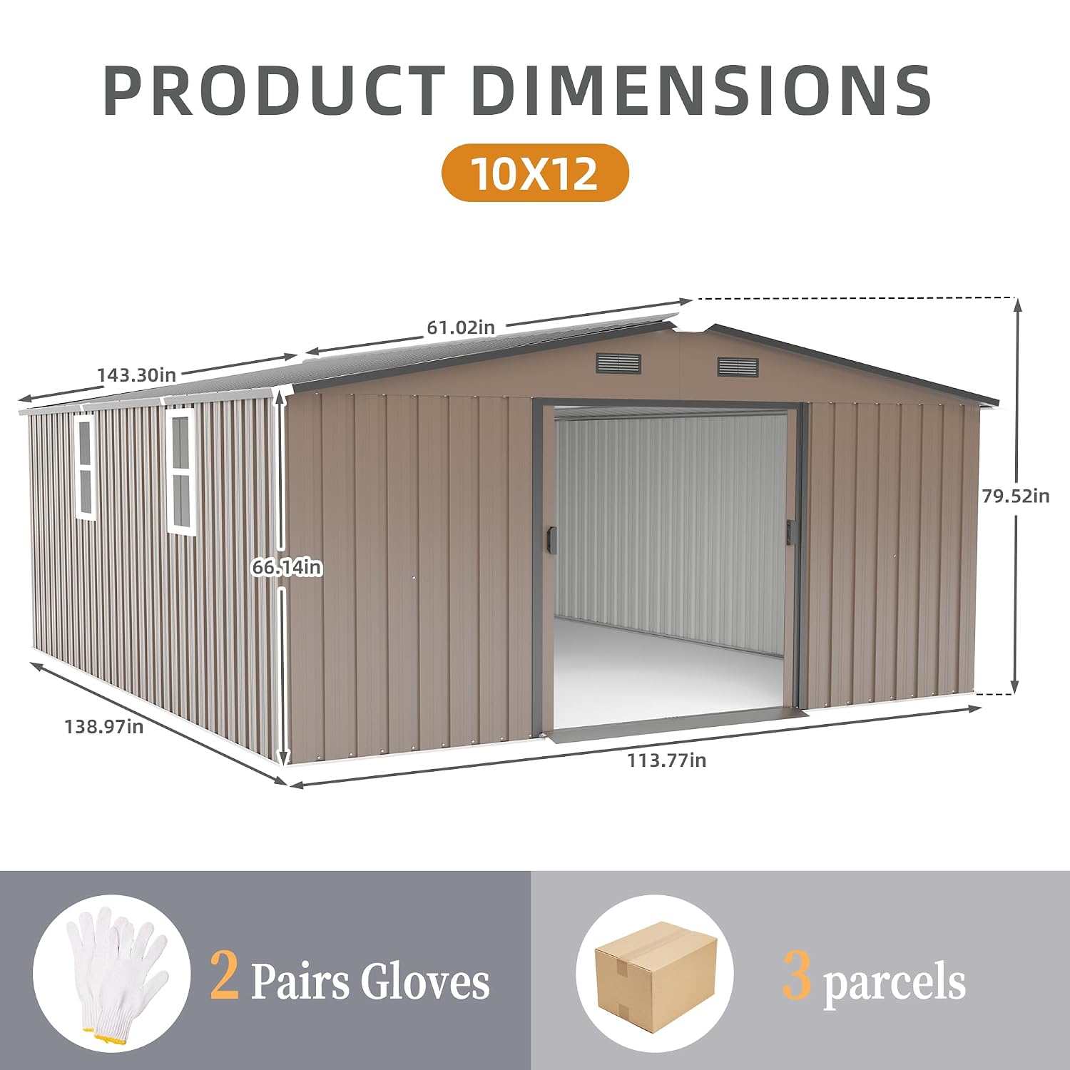 10x12 FT Outdoor-Lagerschuppen – Outdoor Furniture Metal Bewertung und Preis