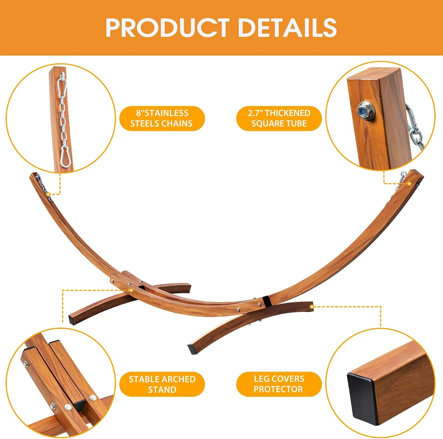 13,5 Fuß langer, robuster Stah – Hammock With Stand Bewertung und Preis