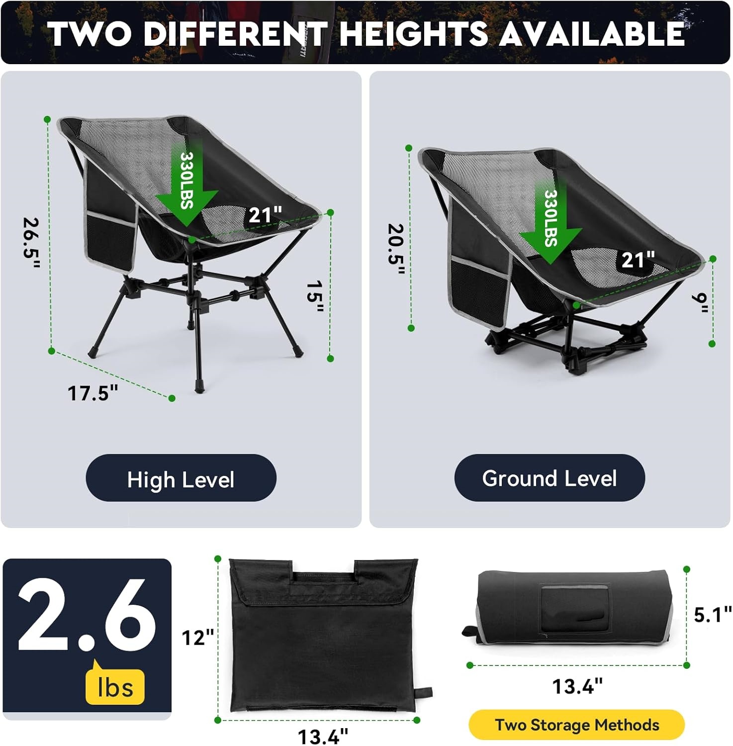 Leichter Campingstuhl, Camping – Outdoor Furniture Recliner Set Bewertung und Preis