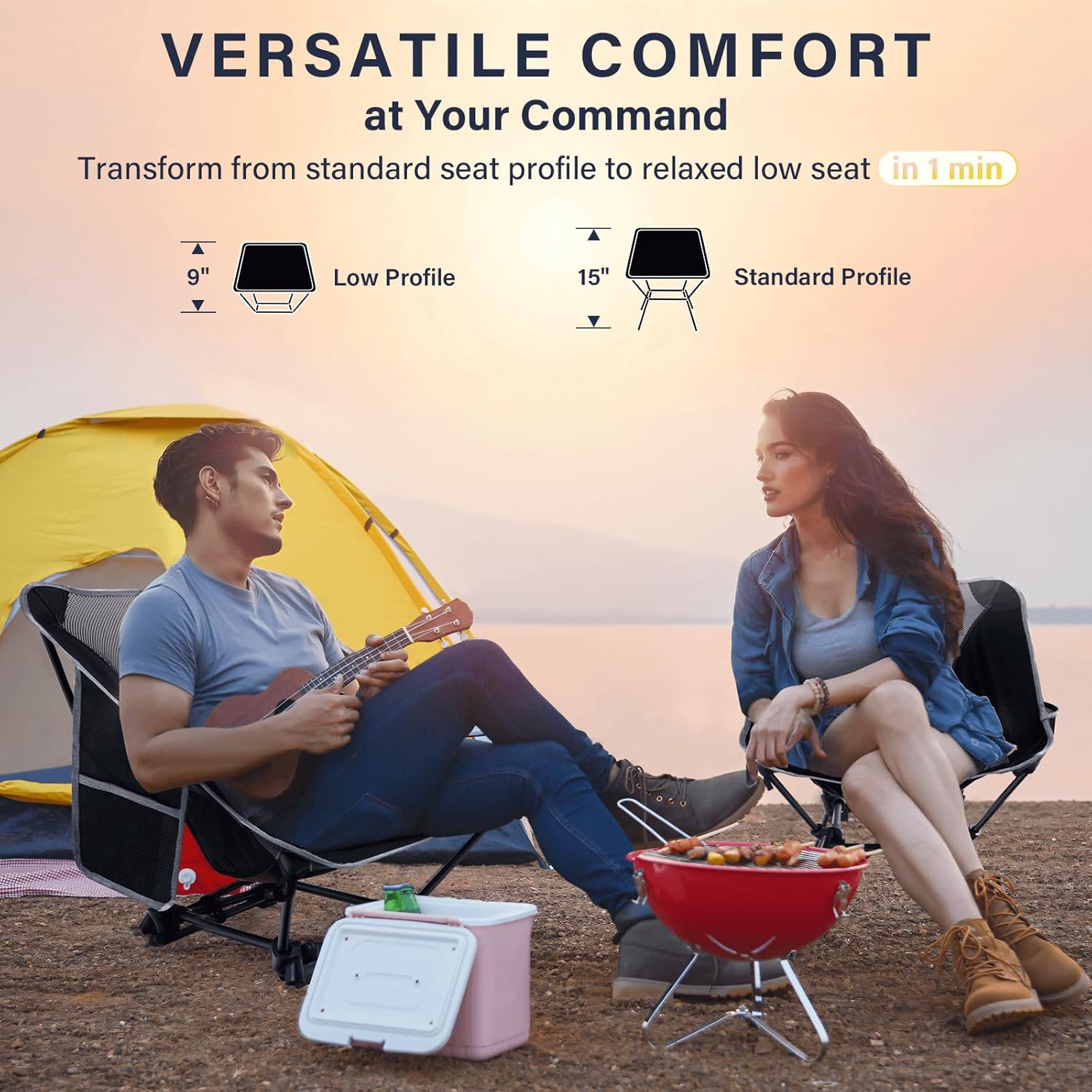 Leichter Campingstuhl, Camping – Outdoor Furniture Recliner Set Bewertung und Preis