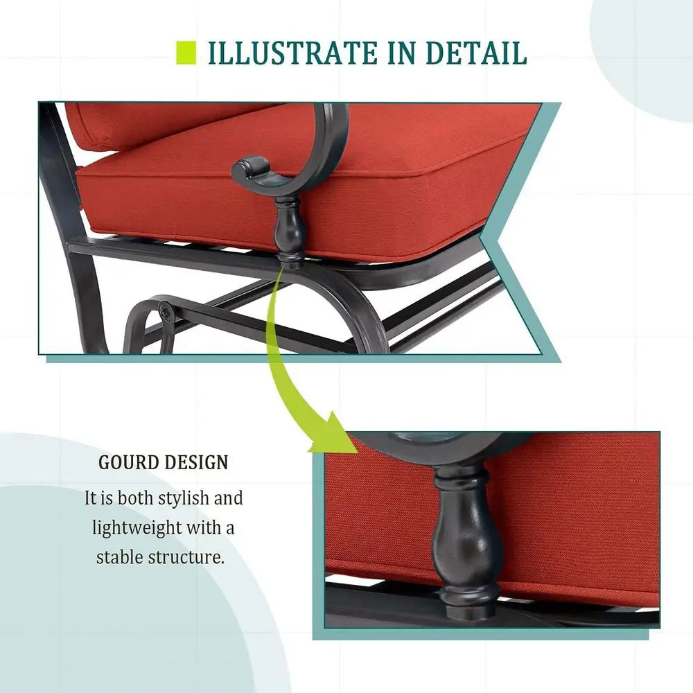 4-teiliges rotes Outdoor-Schmi – Outdoor Furniture Loveseat Bewertung und Preis