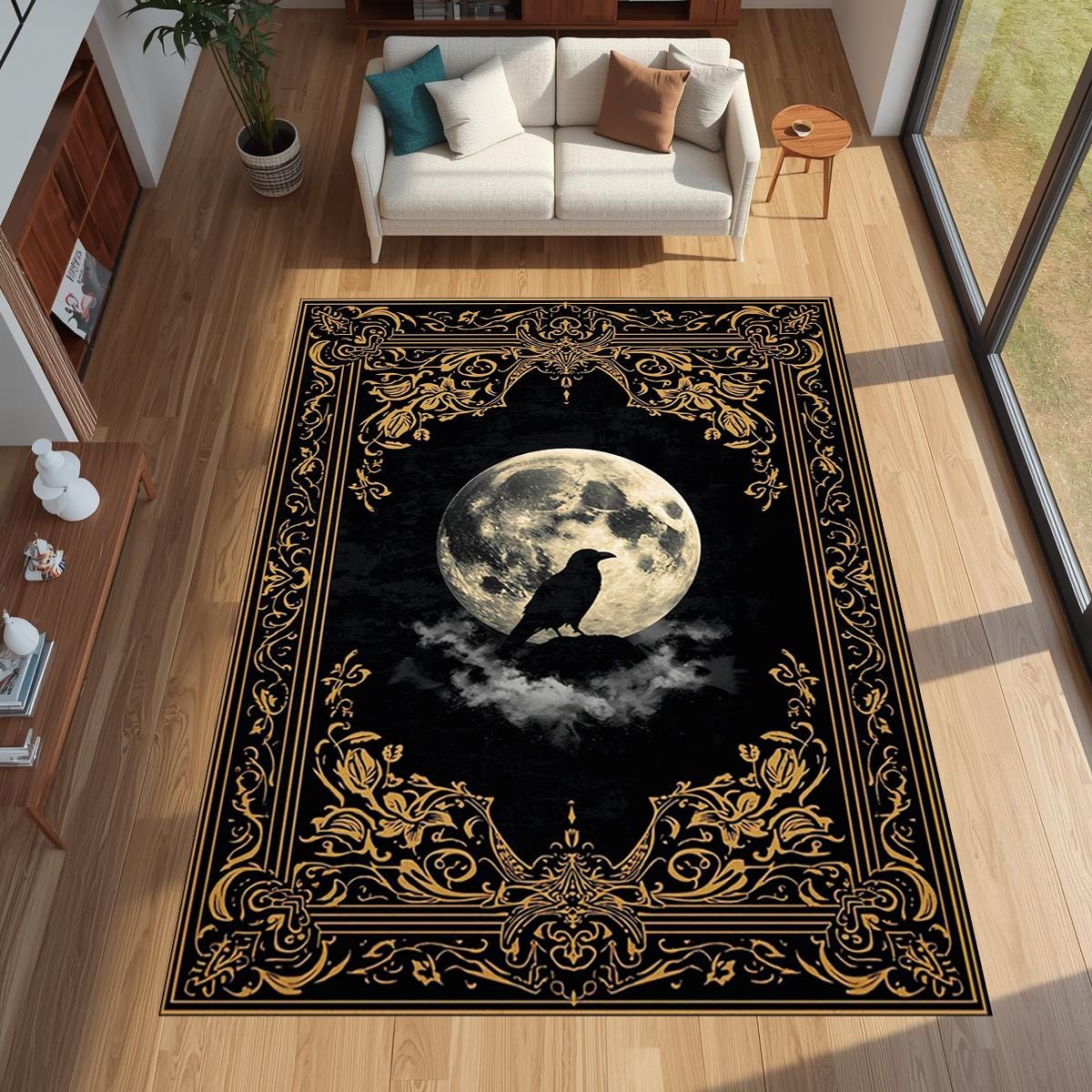 Gothic Golden Raven Full Moon  – Outdoor Furniture For Cafe Bewertung und Preis