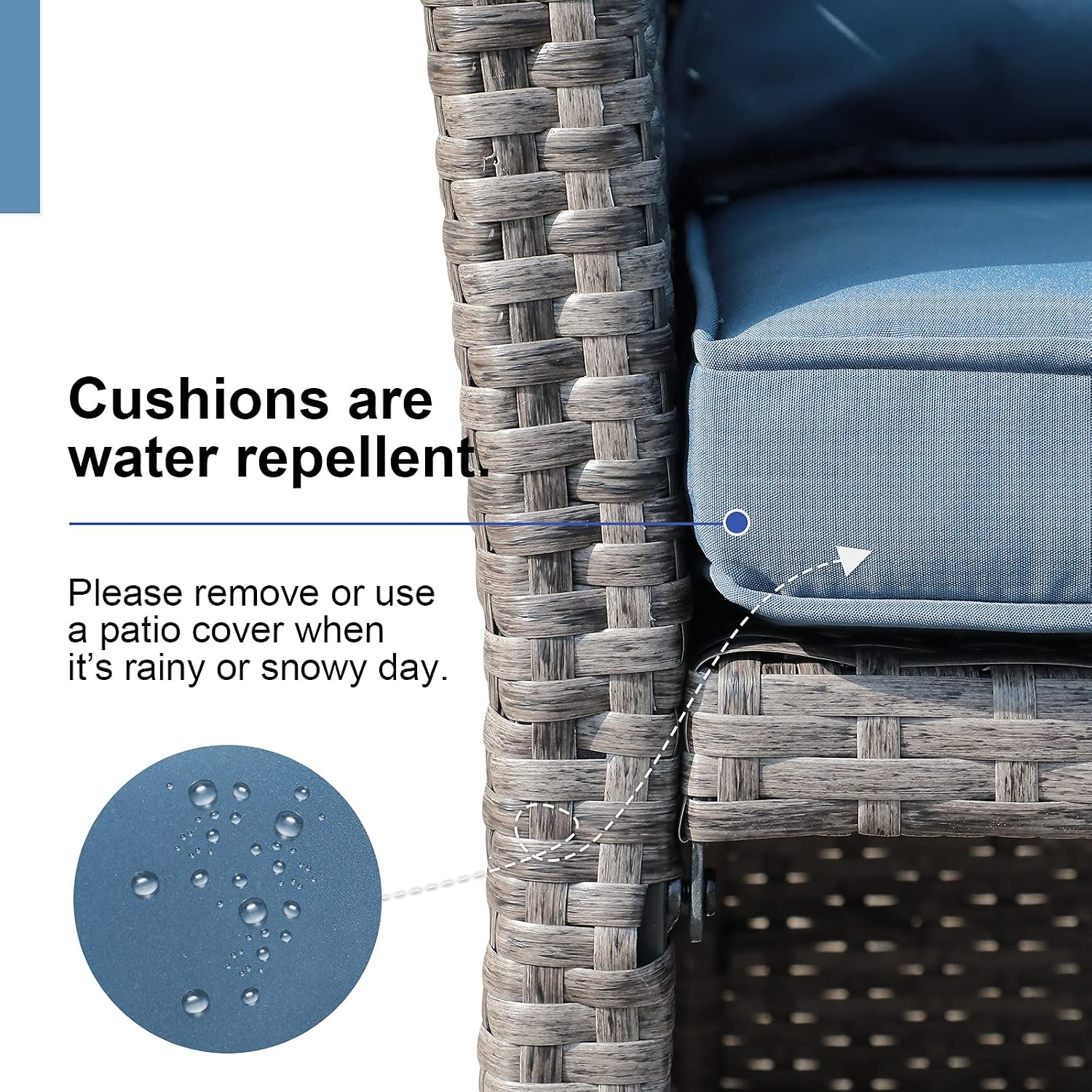 Geflechtsofa für die Terrasse  – Outdoor Furniture Loveseat Bewertung und Preis