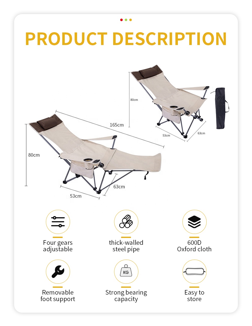 Tragbarer Klappbarer Liegestuh – Outdoor Furniture Recliner Set Bewertung und Preis