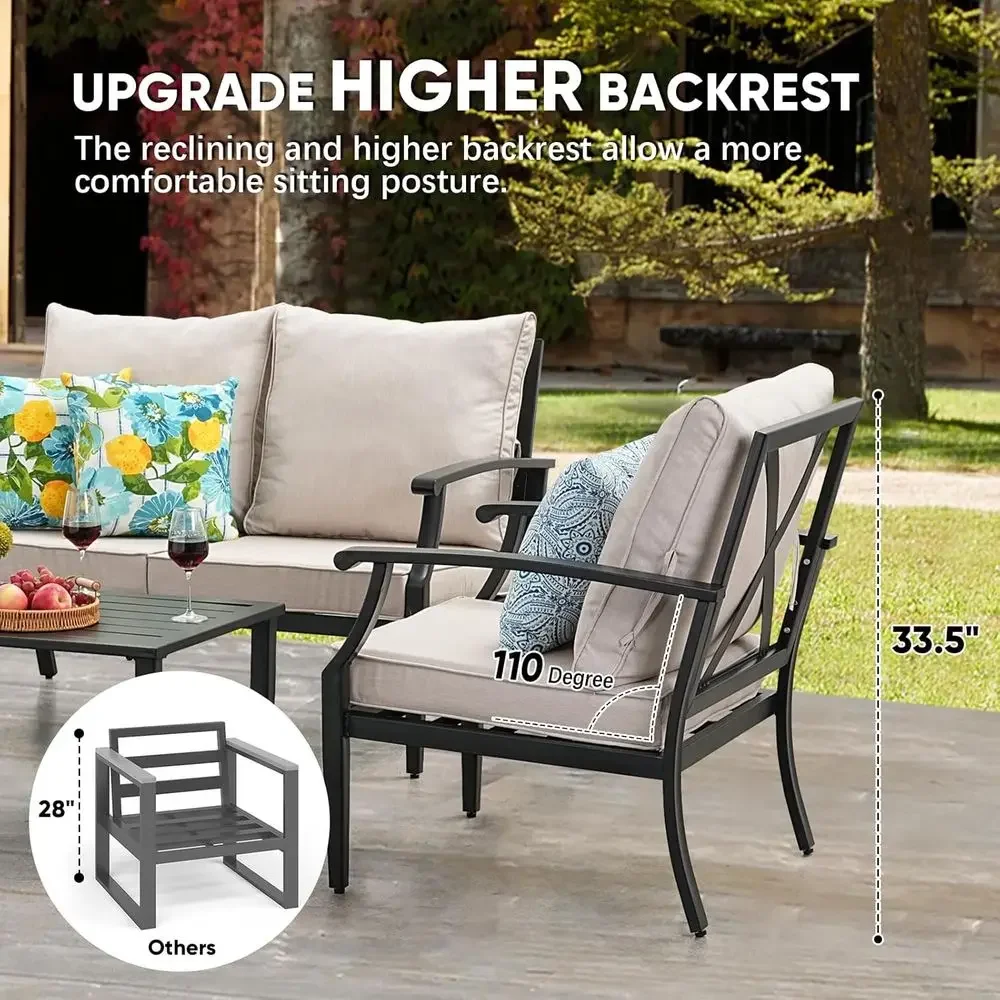 4-teiliges Gartenmöbel-Set: Zw – Outdoor Furniture Loveseat Bewertung und Preis