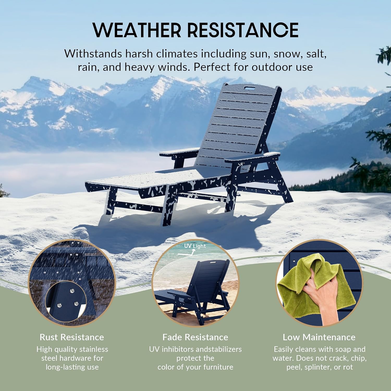 Malibu Poly-Liegestuhl (2er-Se – Outdoor Furniture Recliner Set Bewertung und Preis