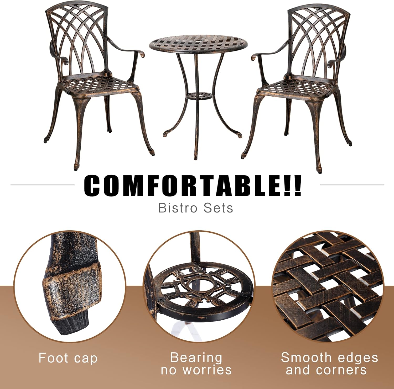 Bronzefarbenes, rostbeständige – Outdoor Furniture Sofa Bewertung und Preis
