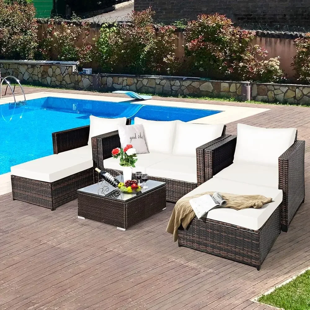 5-teiliges Outdoor-Gartenmöbel – Outdoor Furniture Loveseat Bewertung und Preis