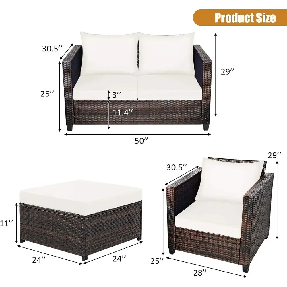 5-teiliges Outdoor-Gartenmöbel – Outdoor Furniture Loveseat Bewertung und Preis