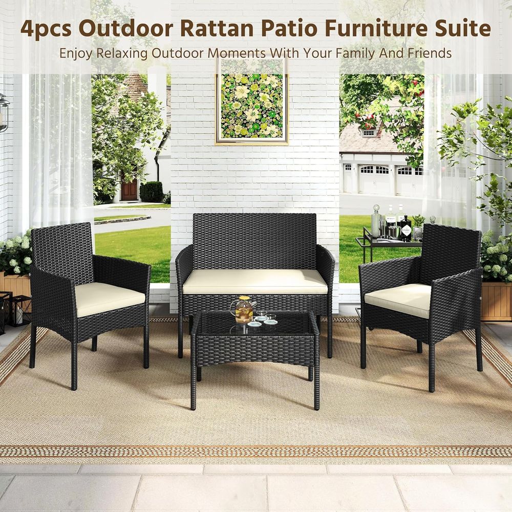 4-teiliges Gartenmöbel-Set: Ra – Outdoor Furniture Loveseat Bewertung und Preis