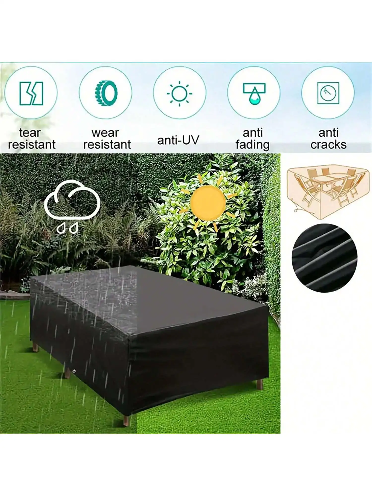 Multi-Size-Außen terrasse Gart – Outdoor Furniture Cover Bewertung und Preis