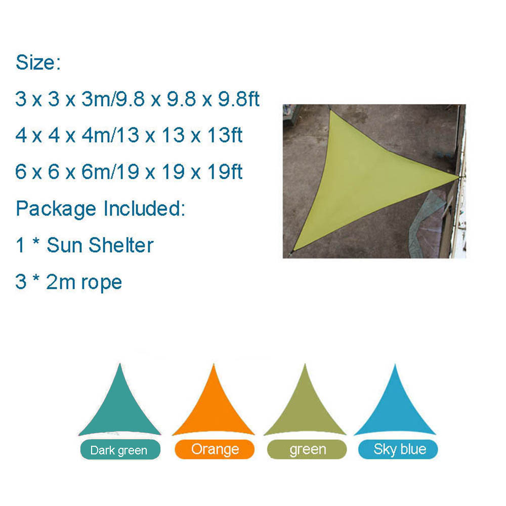 6x6x6 m Triangle Sun Shelter W – Sun Sail Shade Bewertung und Preis
