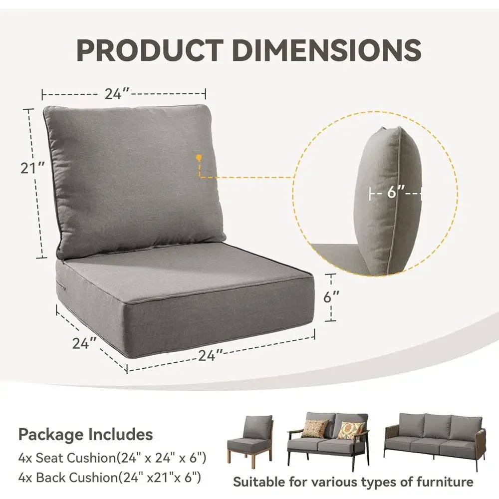 UV- und wasserbeständiges Outd – Outdoor Furniture Cushions 24 X 24 Bewertung und Preis