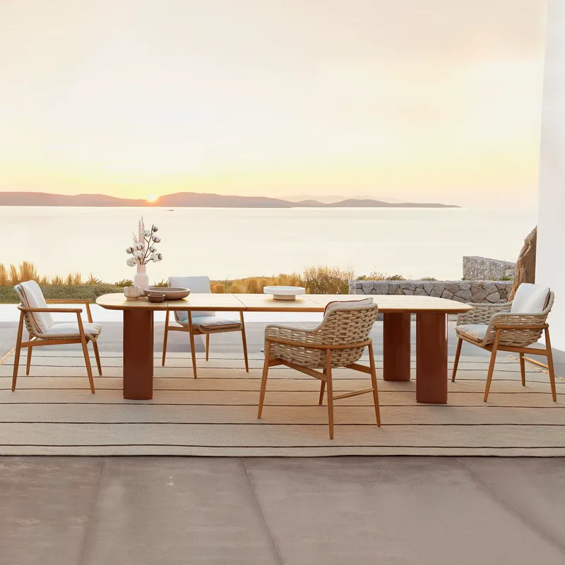 Nordisches Rattan Outdoor-Esst – Outdoor Furniture For Cafe Bewertung und Preis