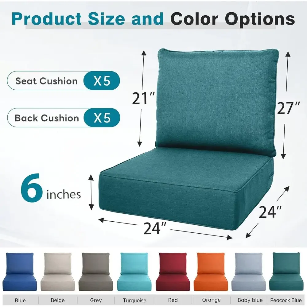 6-teiliges dickes Outdoor-Kiss – Outdoor Furniture Cushions 24 X 24 Bewertung und Preis