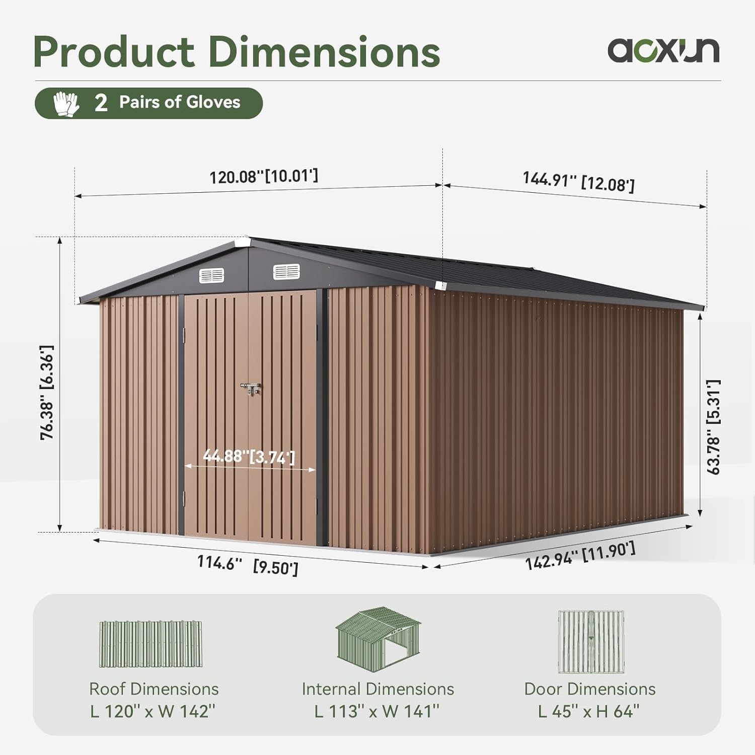 12 x 10FT Outdoor-Lagerschuppe – Outdoor Furniture Metal Bewertung und Preis