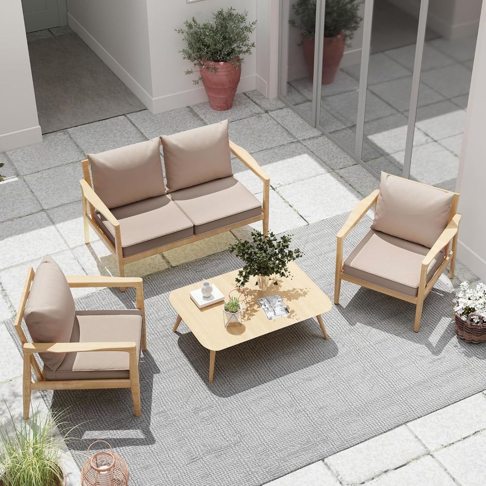 Outdoor-Stuhlkissen-Set mit 4  – Outdoor Furniture Cushions 24 X 24 Bewertung und Preis