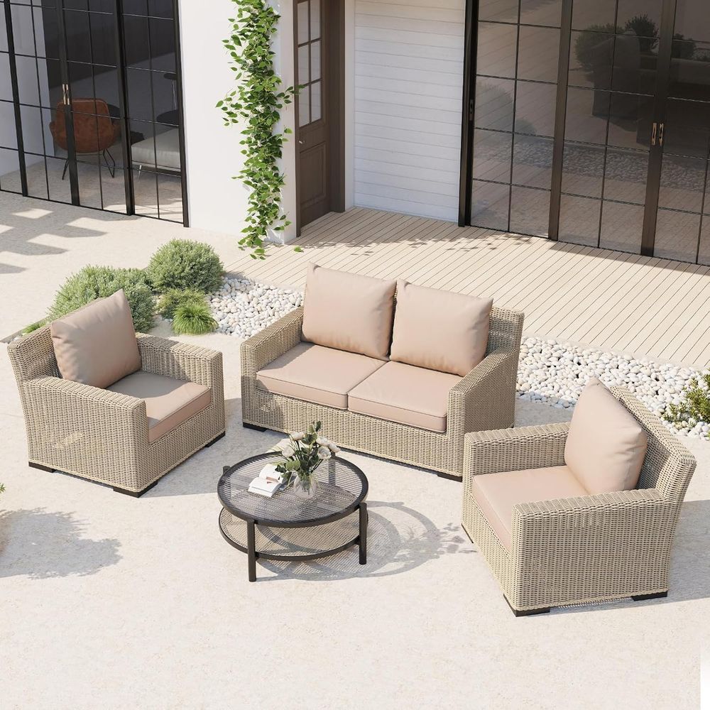Outdoor-Stuhlkissen-Set mit 4  – Outdoor Furniture Cushions 24 X 24 Bewertung und Preis