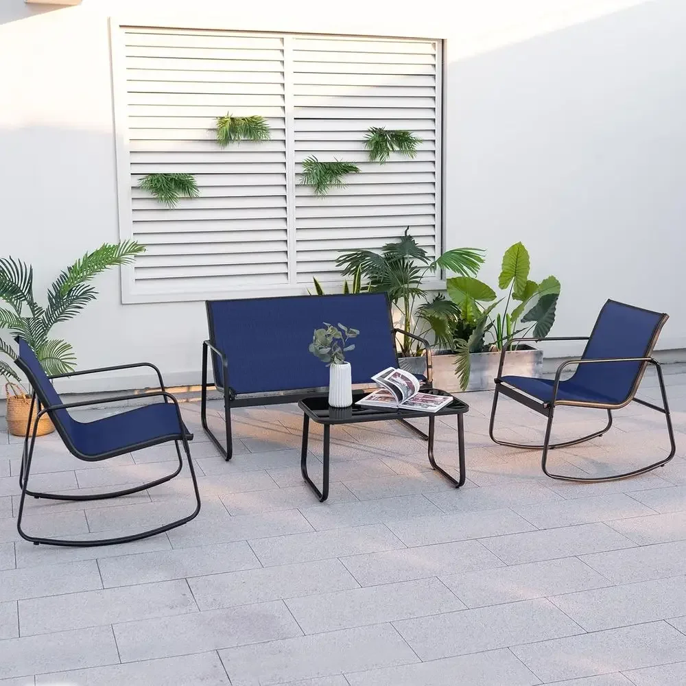 4-teiliges Outdoor-Schaukelmöb – Outdoor Furniture Loveseat Bewertung und Preis