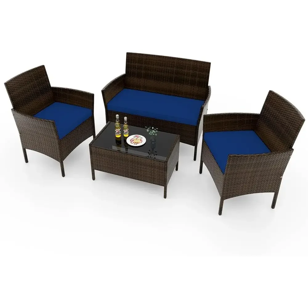 4-teiliges Gartenmöbel-Set aus – Outdoor Furniture Loveseat Bewertung und Preis