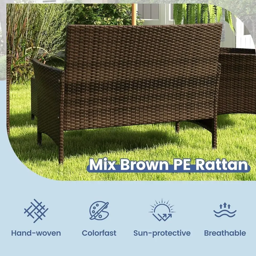 4-teiliges Gartenmöbel-Set aus – Outdoor Furniture Loveseat Bewertung und Preis
