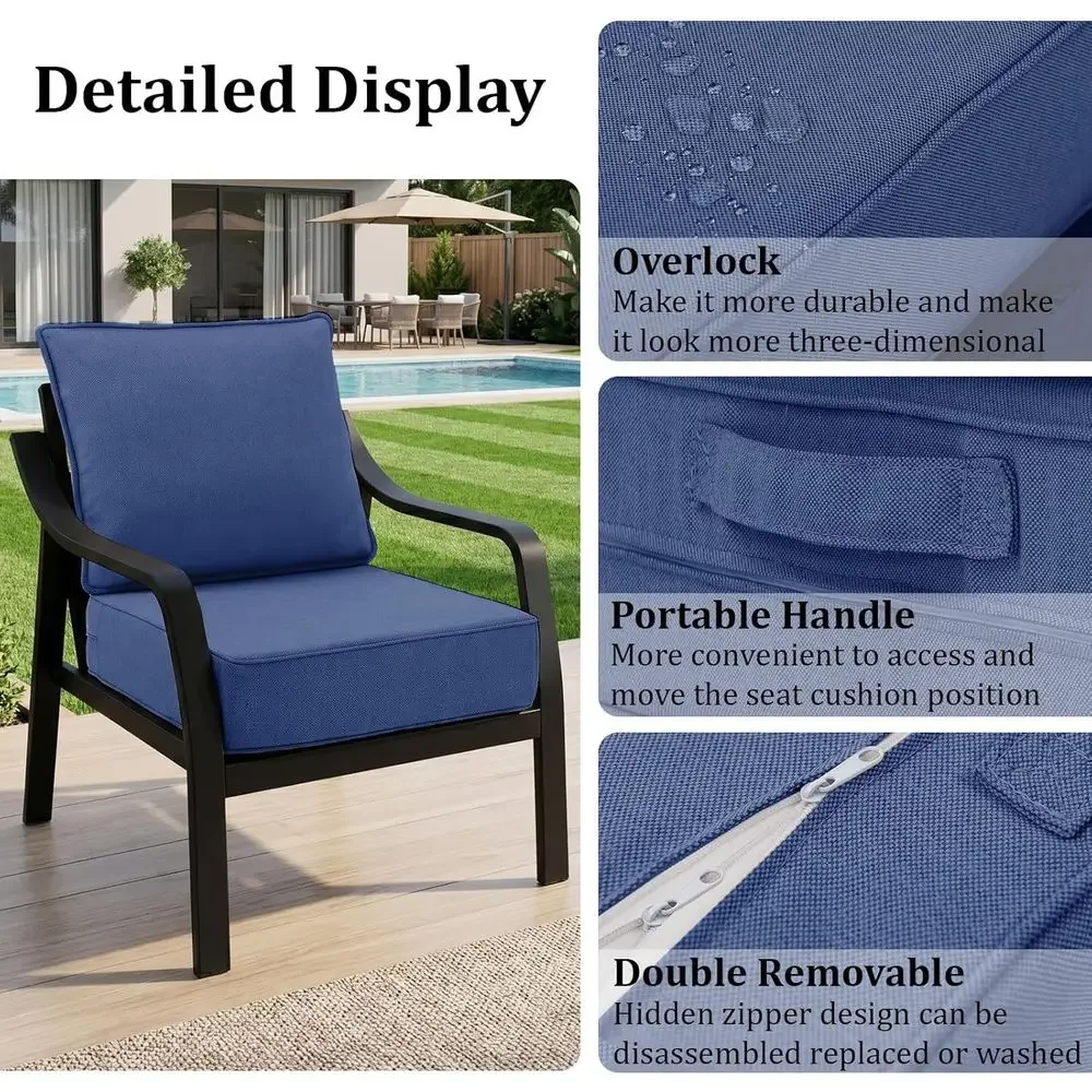 6 dicke Outdoor-Stuhlkissen, 2 – Outdoor Furniture Cushions 24 X 24 Bewertung und Preis
